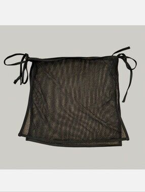 NWOT Dolls Kill Black Mesh Mini Skirt Size Medium Tie Sides
